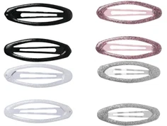 Name It black/corsage/icelandic blue/silver glitter hårspænder (8-pack)